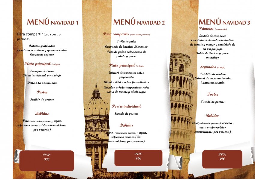 Menús de Navidad